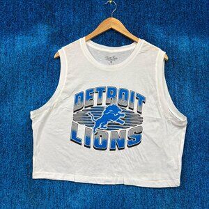 NFL Franchise NFC North Detroit Lions Crop Top Graphic Shirt Size XL